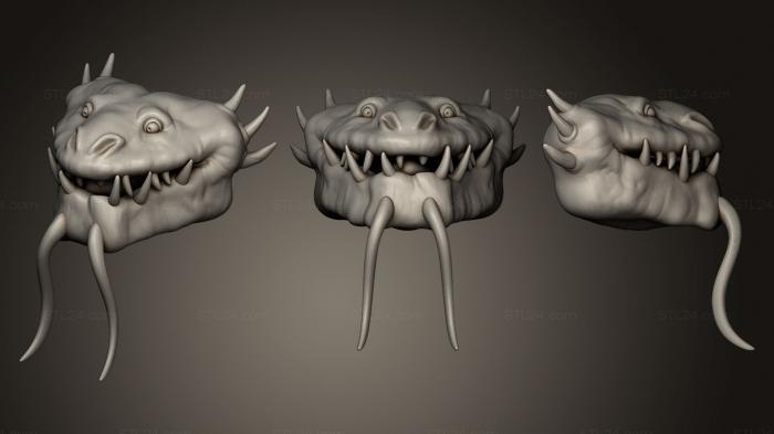Маски и морды животных (Дракон, MSKJ_0099) 3D модель для ЧПУ станка